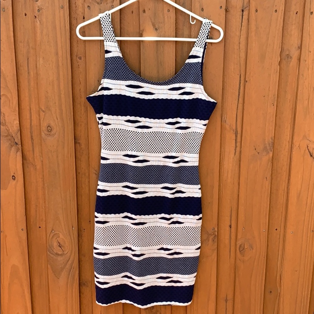 Aqua White and blue dress